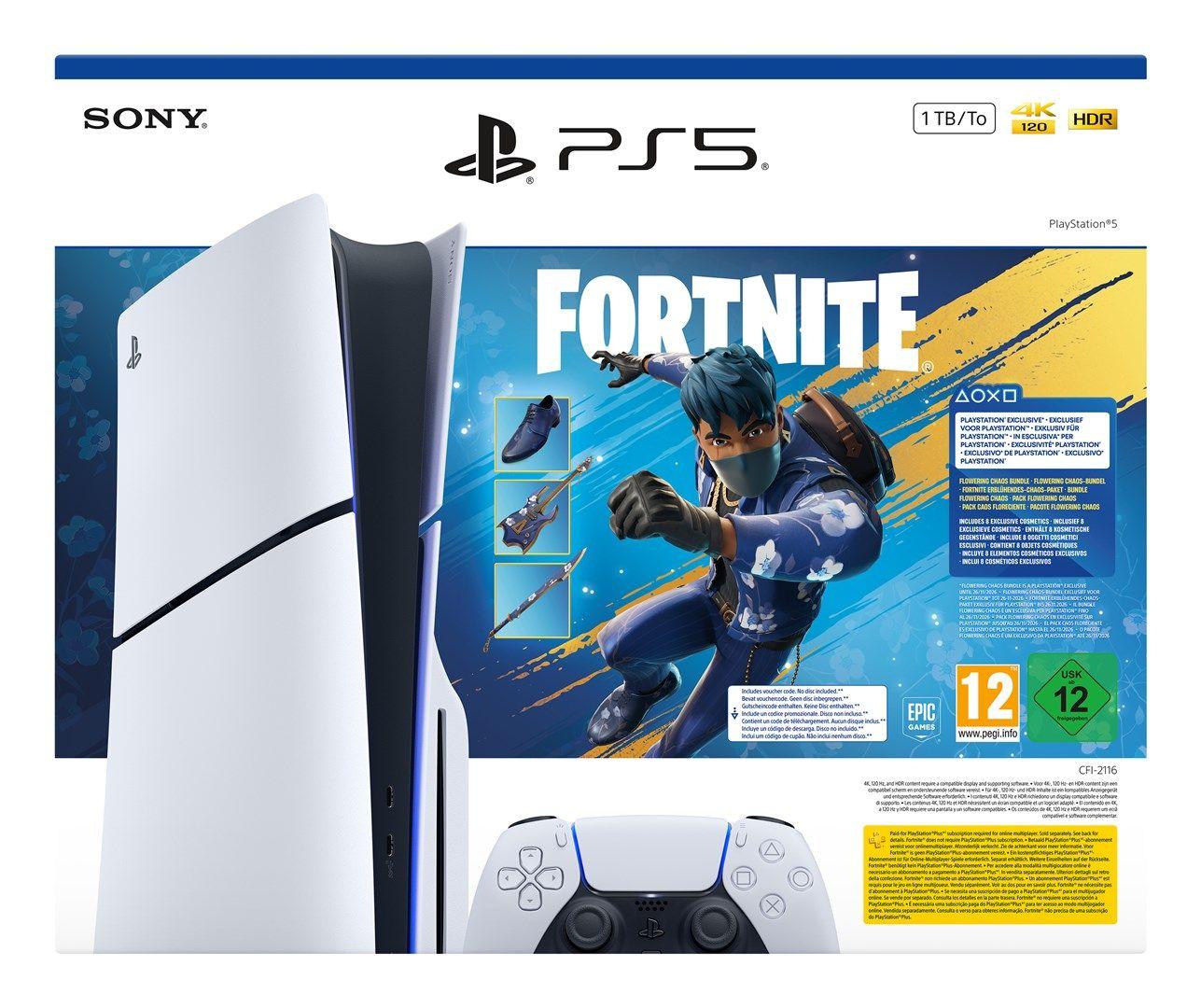 PlayStation 5 Slim + Fortnite Rozkwitający Chaos — zdjęcie 2