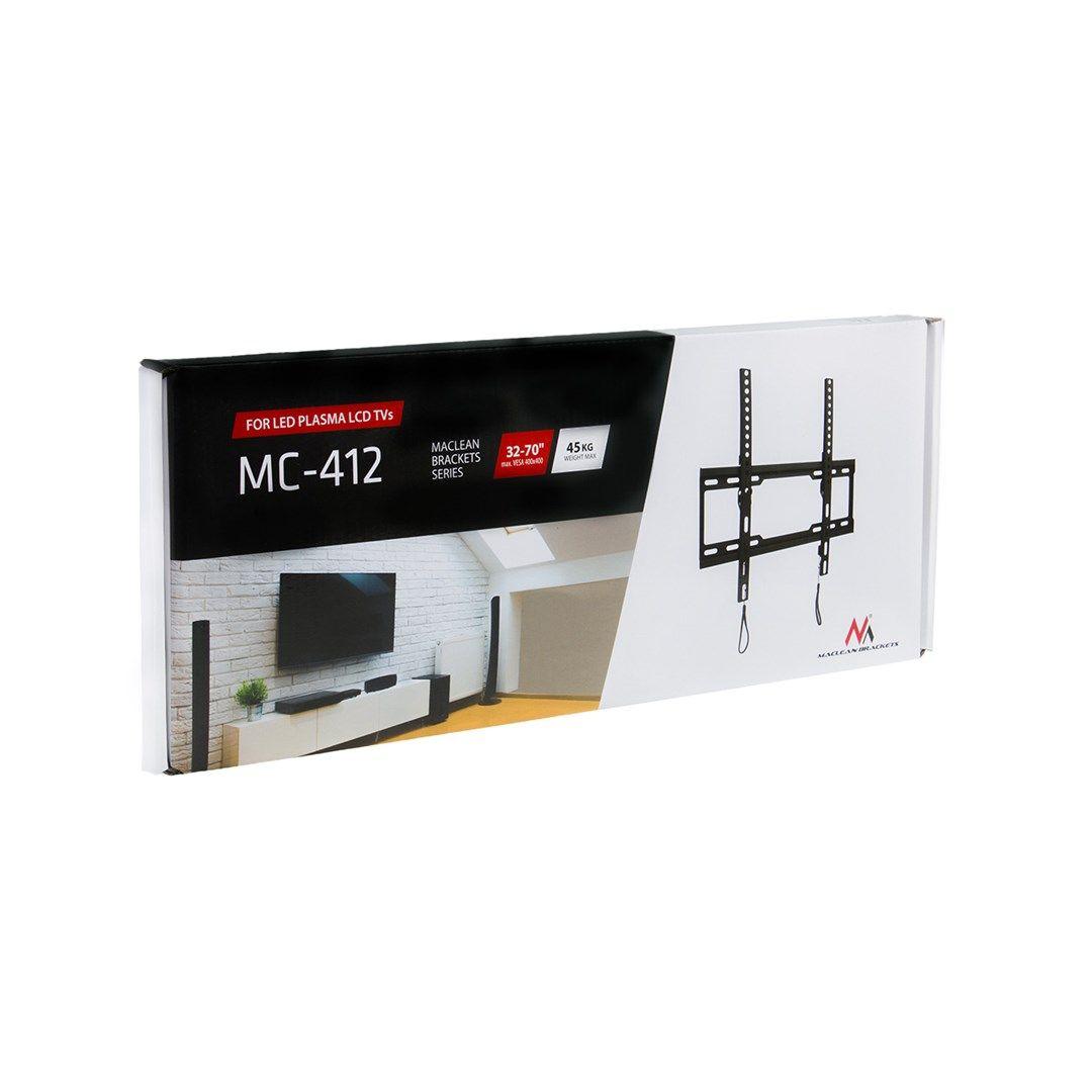 MACLEAN UCHWYT DO TV MAX VESA 400X400, 32-70", 45KG, REG. ODCHYLENIA +0°~-10°, MC-412 — zdjęcie 12