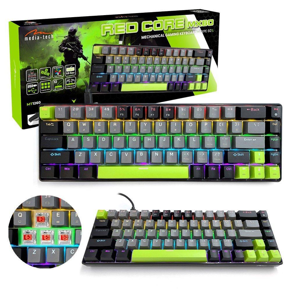 MEDIA-TECH KLAWIATURA MECHANICZNA 60% MT1260 — zdjęcie 1