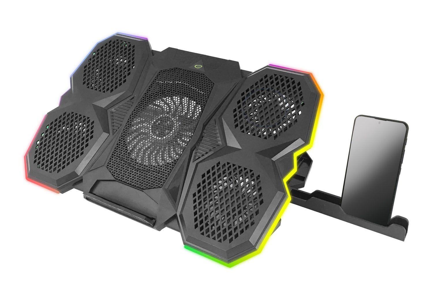 ESPERANZA PODSTAWKA CHŁODZĄCA GAMING Z PODSTAWKĄ NA TELEFON LED RGB BREVA EGC107 — zdjęcie 3