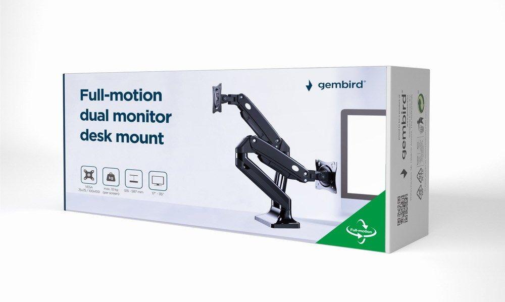 GEMBIRD BIURKOWE REGULOWANE RAMIĘ NA 2 MONITORY 17"-35" DO 10KG — zdjęcie 8