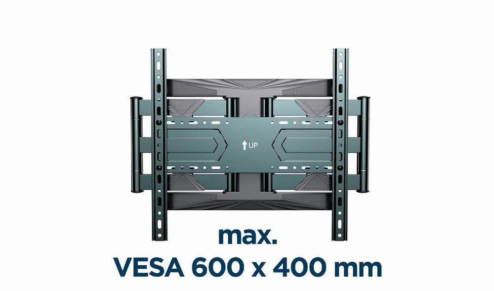 GEMBIRD REGULOWANY UCHWYT ŚCIENNY LCD 40"-80" VESA MAX 600 X 400MM, DO 50KG — zdjęcie 4