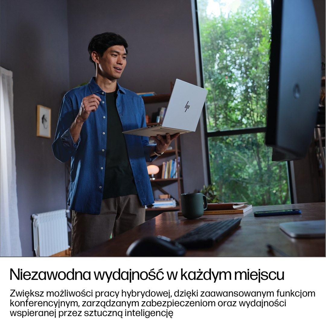 HP EliteBook 8 G1i Ultra 5 225U 16"WUXGA 400nits LBL AG 16GB DDR5 5600 SSD512 Intel Arc Cam 5M+IR+ISP 62Wh W11Pro Aluminium Glacier Silver 3Y OnSite — zdjęcie 6