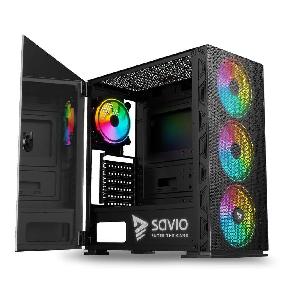 SAVIO OBUDOWA PC RAPTOR X1 ARGB SAVGC-RAPTORX1 (WYPRZEDAŻ) — zdjęcie 2