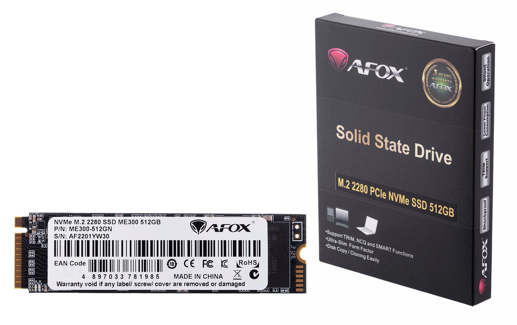 AFOX ME300 SSD M.2 PCI-Ex4 512GB TLC 2.5 GB/s NVMe — zdjęcie 1