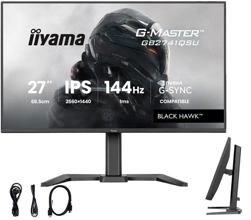 MONITOR IIYAMA LED IPS 27" GB2741QSU-B1 Black Hawk 144Hz — zdjęcie 1