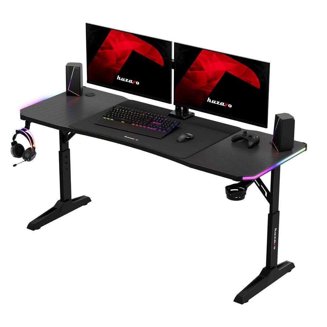 Biurko gamingowe Huzaro Hero 4.6 RGB Black — zdjęcie 4