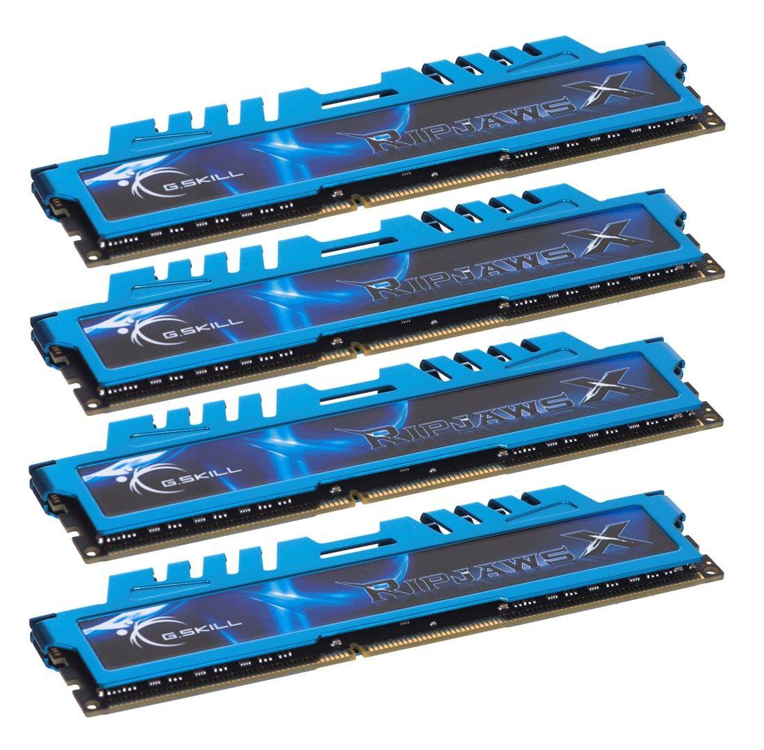 Zestaw pamięci G.SKILL RipjawsX F3-1600C9Q-32GXM (DDR3 DIMM; 4 x 8 GB; 1333 MHz; CL9) — zdjęcie 4