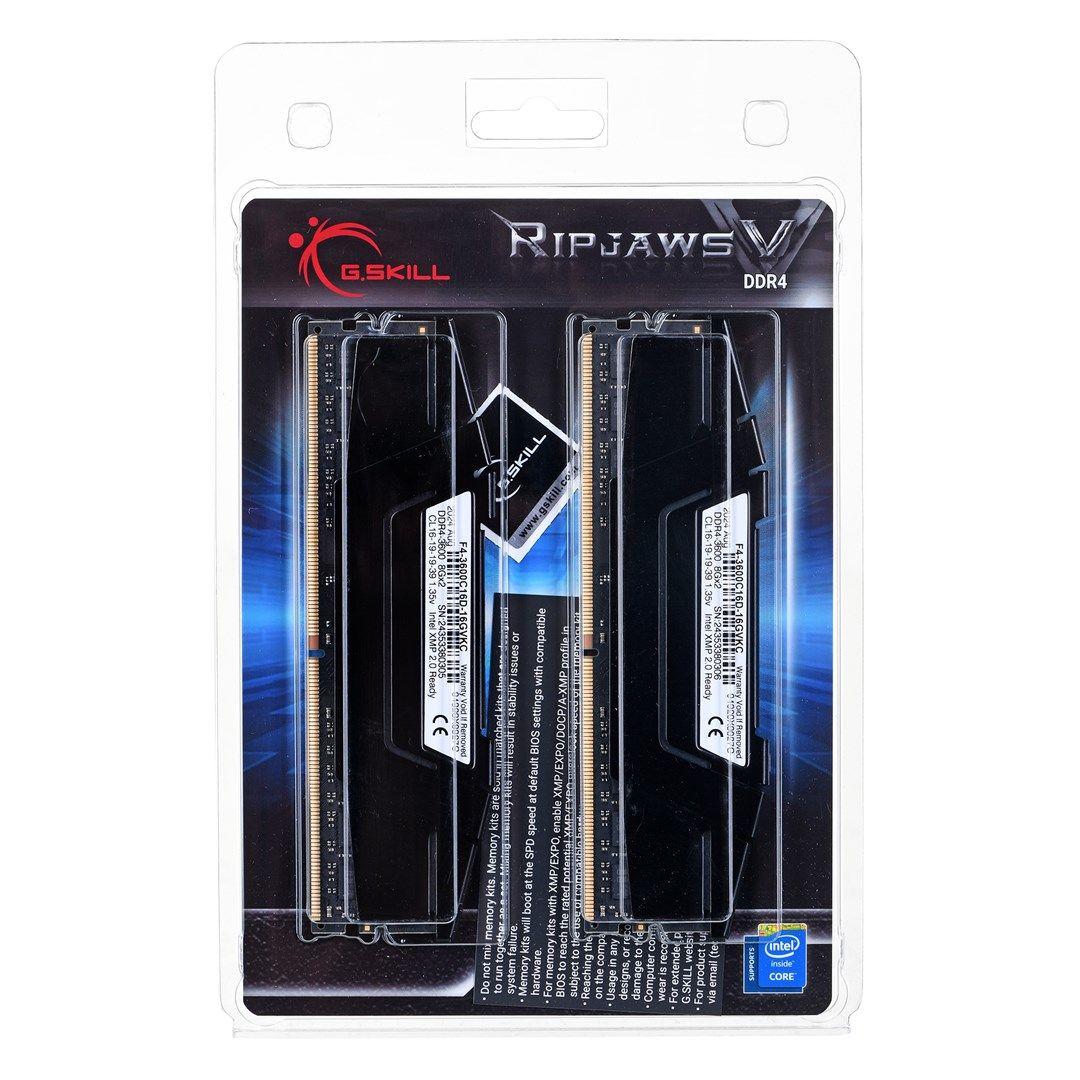 Zestaw pamięci G.SKILL RipjawsV F4-3600C16D-16GVKC (DDR4 DIMM; 2 x 8 GB; 3600 MHz; CL16) — zdjęcie 1