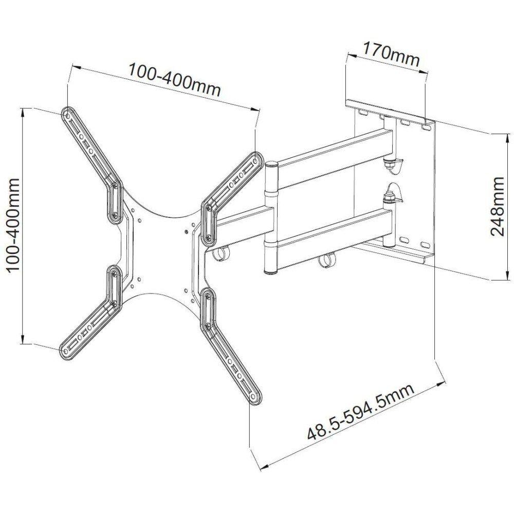 TECHLY UCHWYT ŚCIENNY TV LED/LCD 23-55 CALI 45KG O — zdjęcie 3