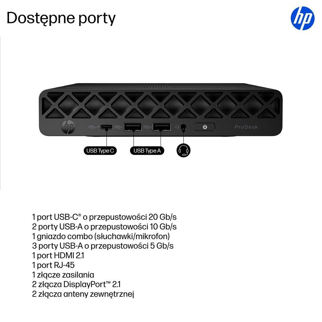 HP ProDesk 4 Mini G1i Ultra 7 265T 16GB DDR5 5600 SSD1TB Intel Graphics W11Pro 3Y OnSite — zdjęcie 4