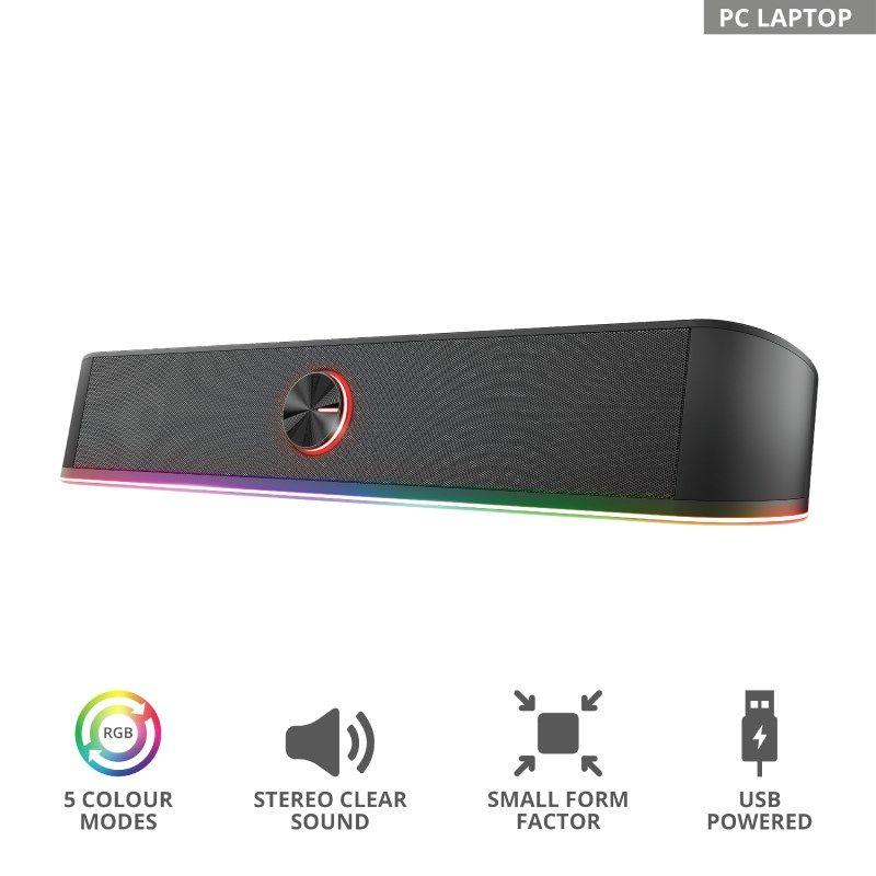 Głośnik TRUST GXT619 THORNE RGB LED SOUNDBAR — zdjęcie 6