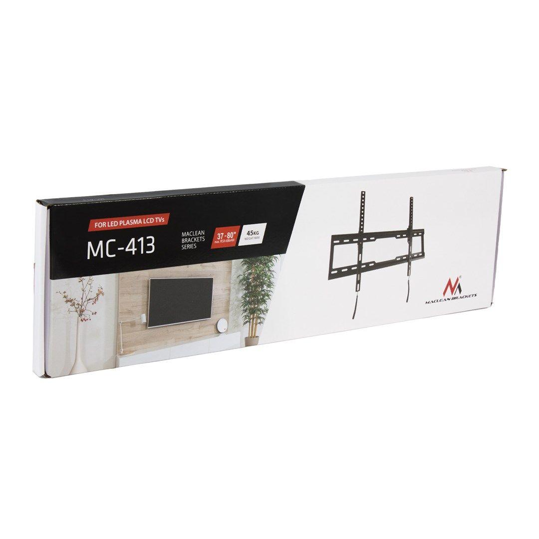 MACLEAN UCHWYT DO TV MAX VESA 600X400, 32-80", 45KG, REG. ODCHYLENIA +0°~-10° MC-413 — zdjęcie 4