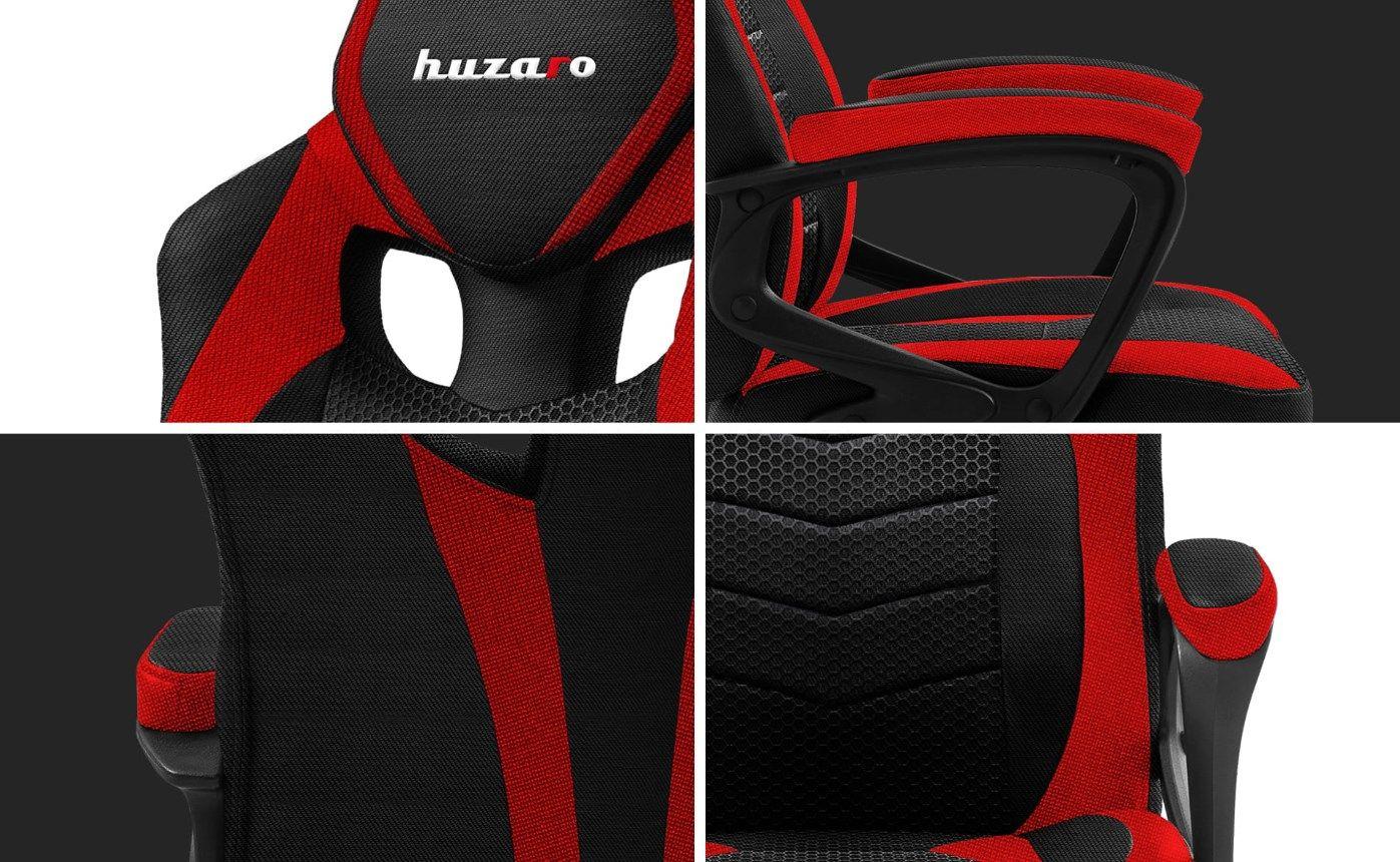 Fotel gamingowy Huzaro FORCE 2.5 Red Mesh — zdjęcie 10