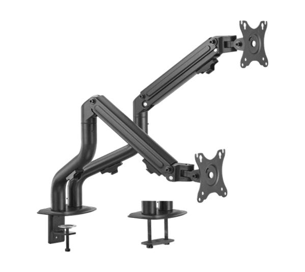 GEMBIRD BIURKOWE REGULOWANE RAMIĘ/UCHWYT NA 2 MONITORY 17-32, 100X100MM, DO 8 KG — zdjęcie 1