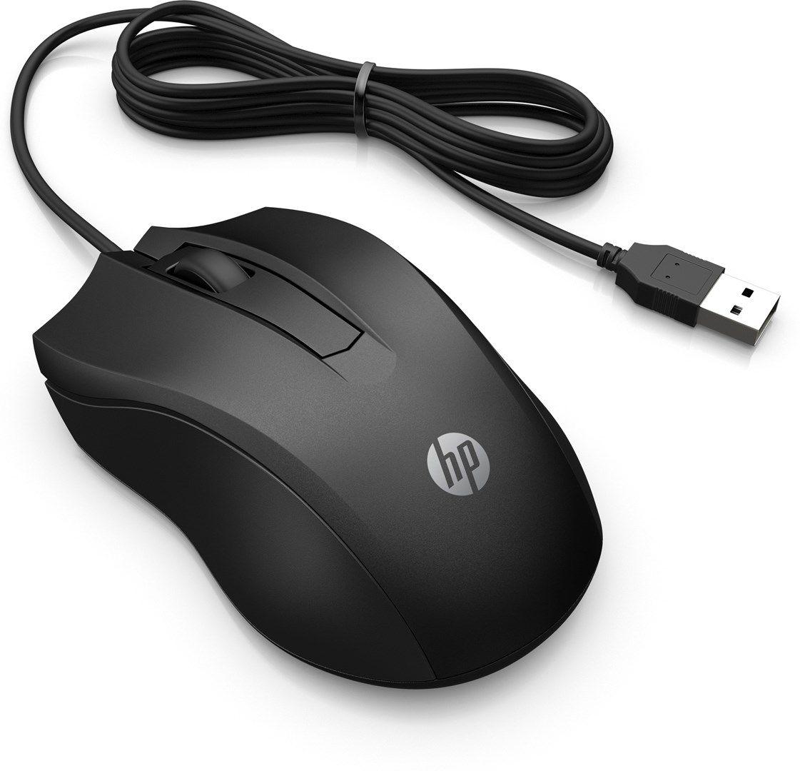 Mysz HP Wired Mouse 100 przewodowa czarna 6VY96AA — zdjęcie 4