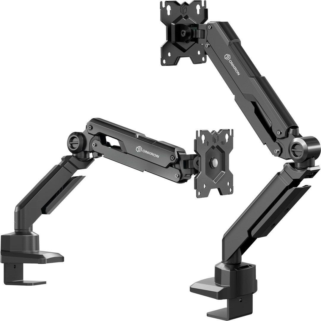 ONKRON G90-B Uchwyt biurkowy obrotowo-nachylny do monitora 13"-34" maks 10 kg, z obracaniem, czarny — zdjęcie 13