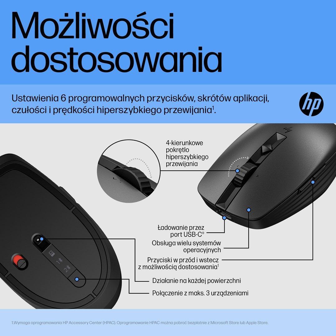 Mysz HP 710 Rechargeable Silent Mouse Black bezprzewodowa z akumulatorem czarna 6E6F2AA — zdjęcie 21