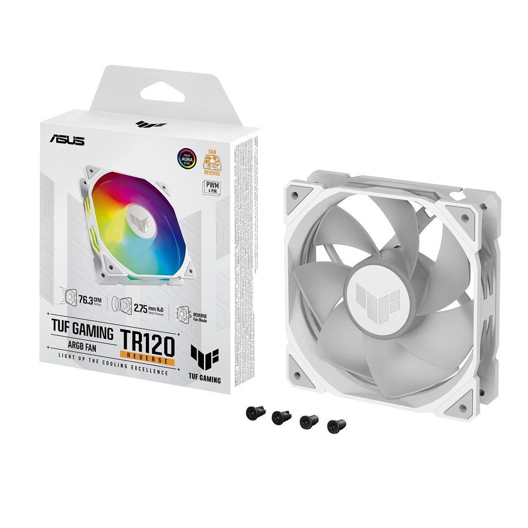 Wentylator ASUS TUF GAMING TF120 ARGB REVERSE WHITE — zdjęcie 9