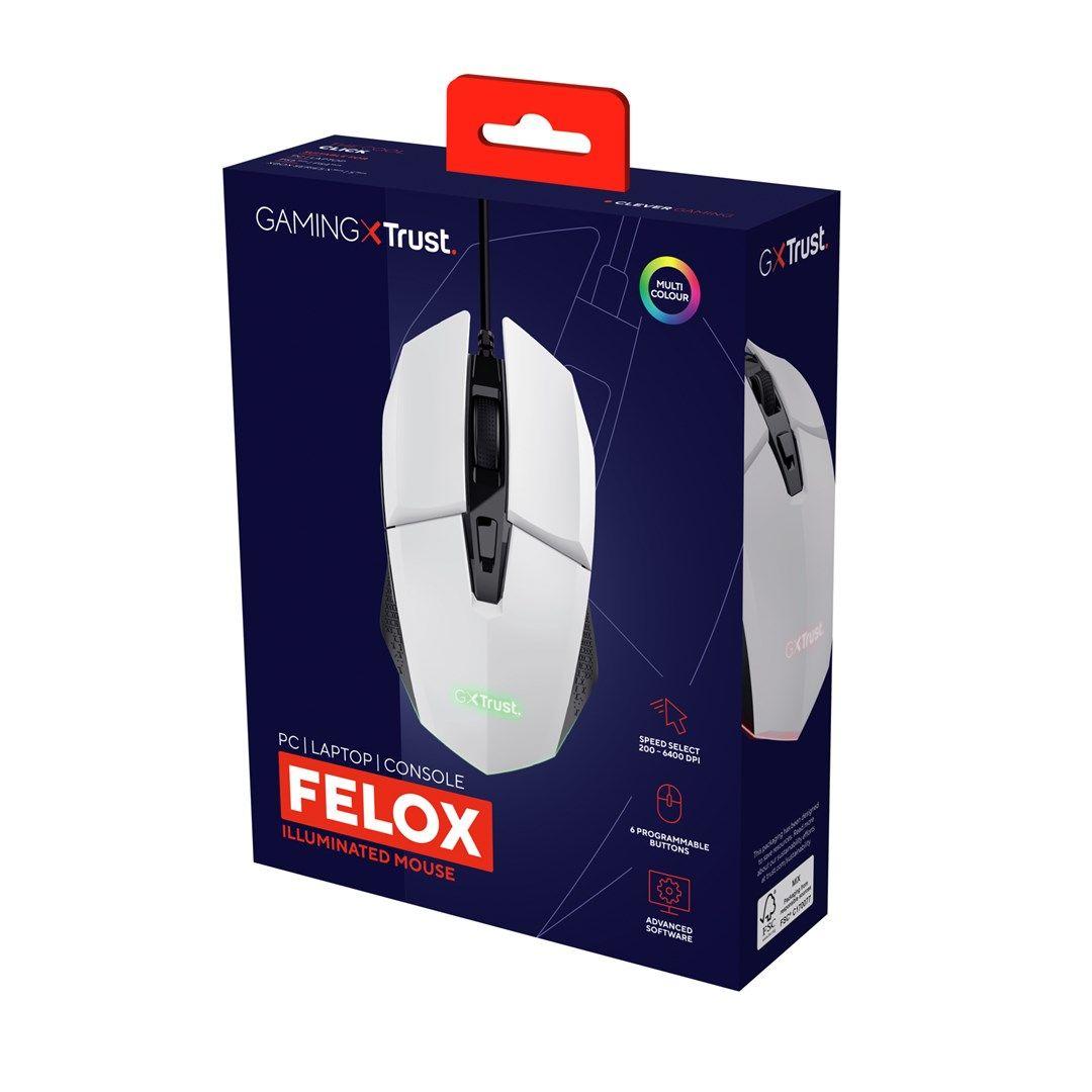 Mysz gamingowa TRUST GXT109P Felox Biała — zdjęcie 9