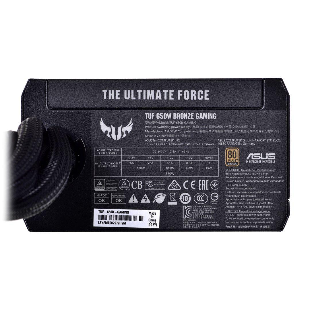 Zasilacz ASUS TUF Gaming 650W 80+ Bronze — zdjęcie 5