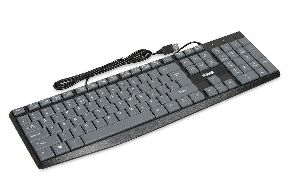 IBOX KLAWIATURA PRZEWODOWA ERIS, GREY — zdjęcie 1