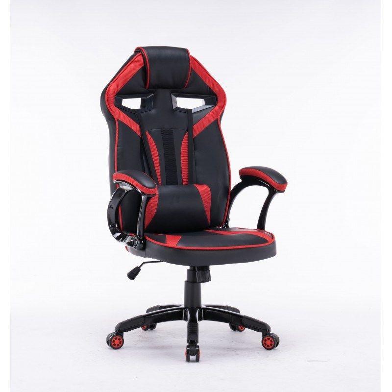 FOTEL OBROTOWY GAMINGOWY KRZESŁO DRIFT CZERWONY — zdjęcie 4