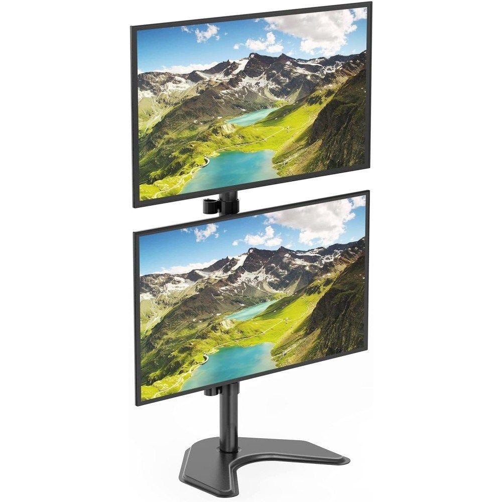 TECHLY PODSTAWA POD 2 MONITORY 13-27" LCD 10KG BIURKOWA PIONOWA — zdjęcie 12