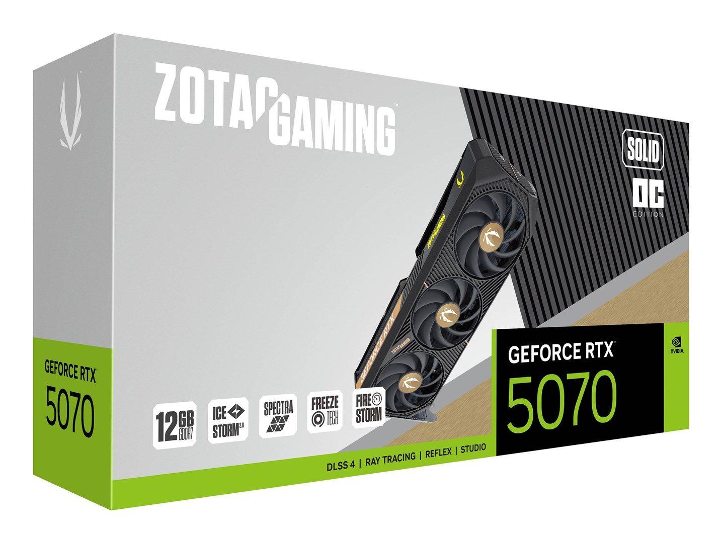 Karta graficzna ZOTAC GAMING GeForce RTX 5070 SOLID OC 12GB — zdjęcie 7