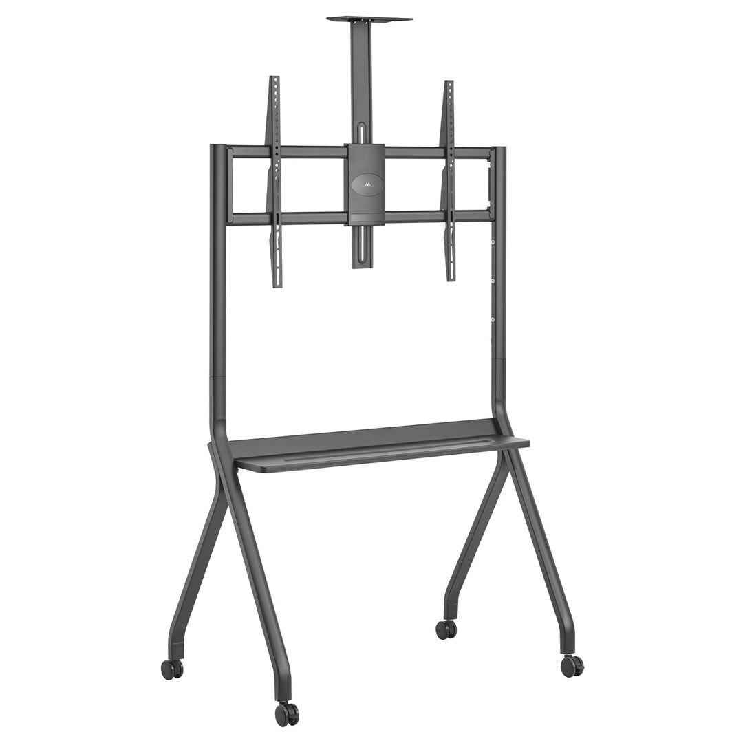 MACLEAN WÓZEK DO TV, PÓŁKA NA KAMERĘ, NA KÓŁKACH, 55-100", MAX. OBCIĄŻENIE 120KG/10KG PÓŁKA, MAX. VESA 900X600 MC-114 B — zdjęcie 3