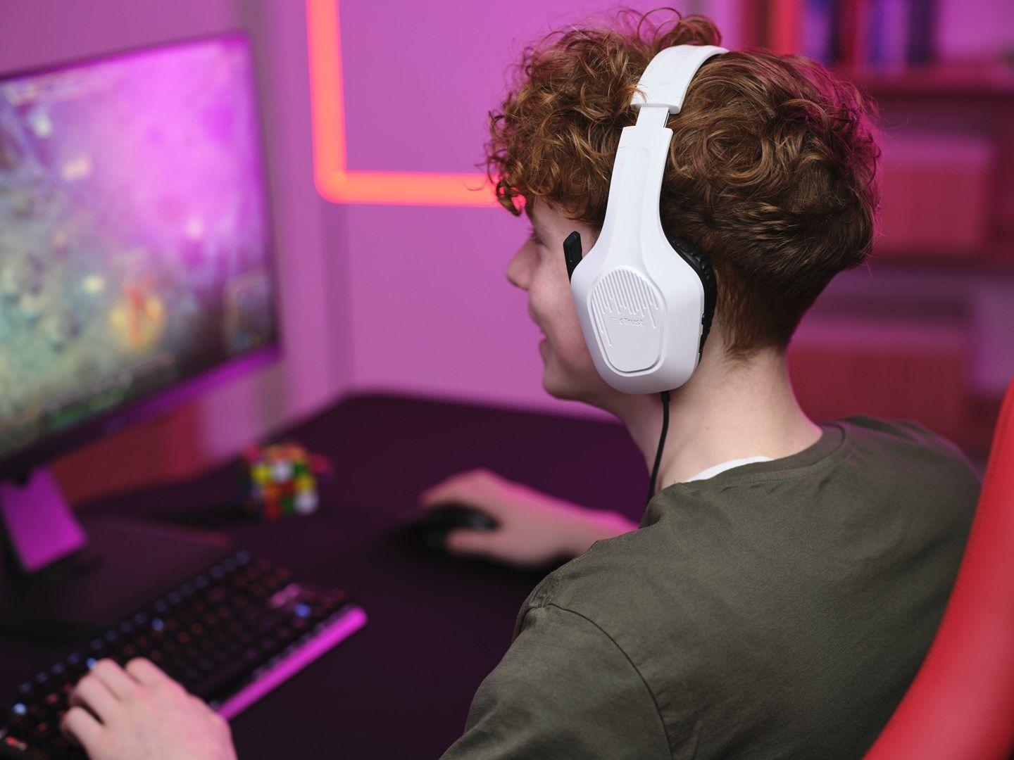 Słuchawki TRUST ZIROX HEADSET WHITE — zdjęcie 9