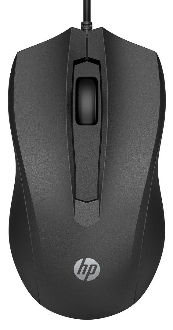 Mysz HP Wired Mouse 100 przewodowa czarna 6VY96AA — zdjęcie 1