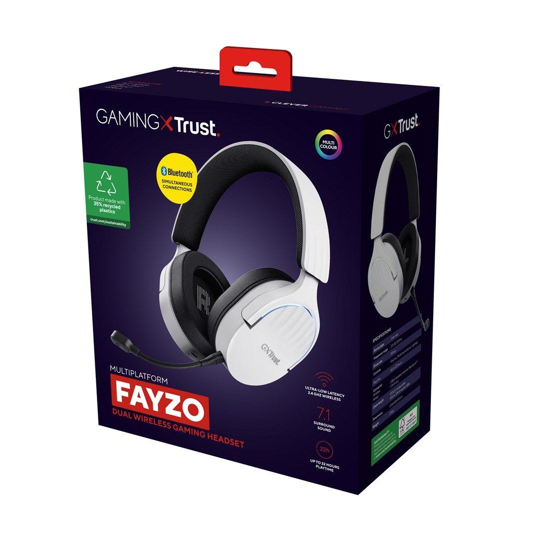 Słuchawki gamingowe Trust GXT 491W FAYZO WIRELESS White — zdjęcie 11