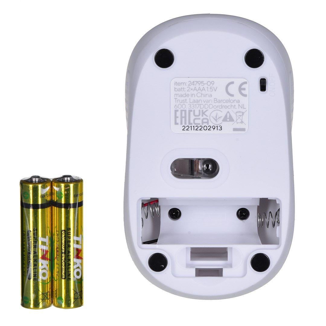 Mysz TRUST Primo Wireless Mouse matt white — zdjęcie 11