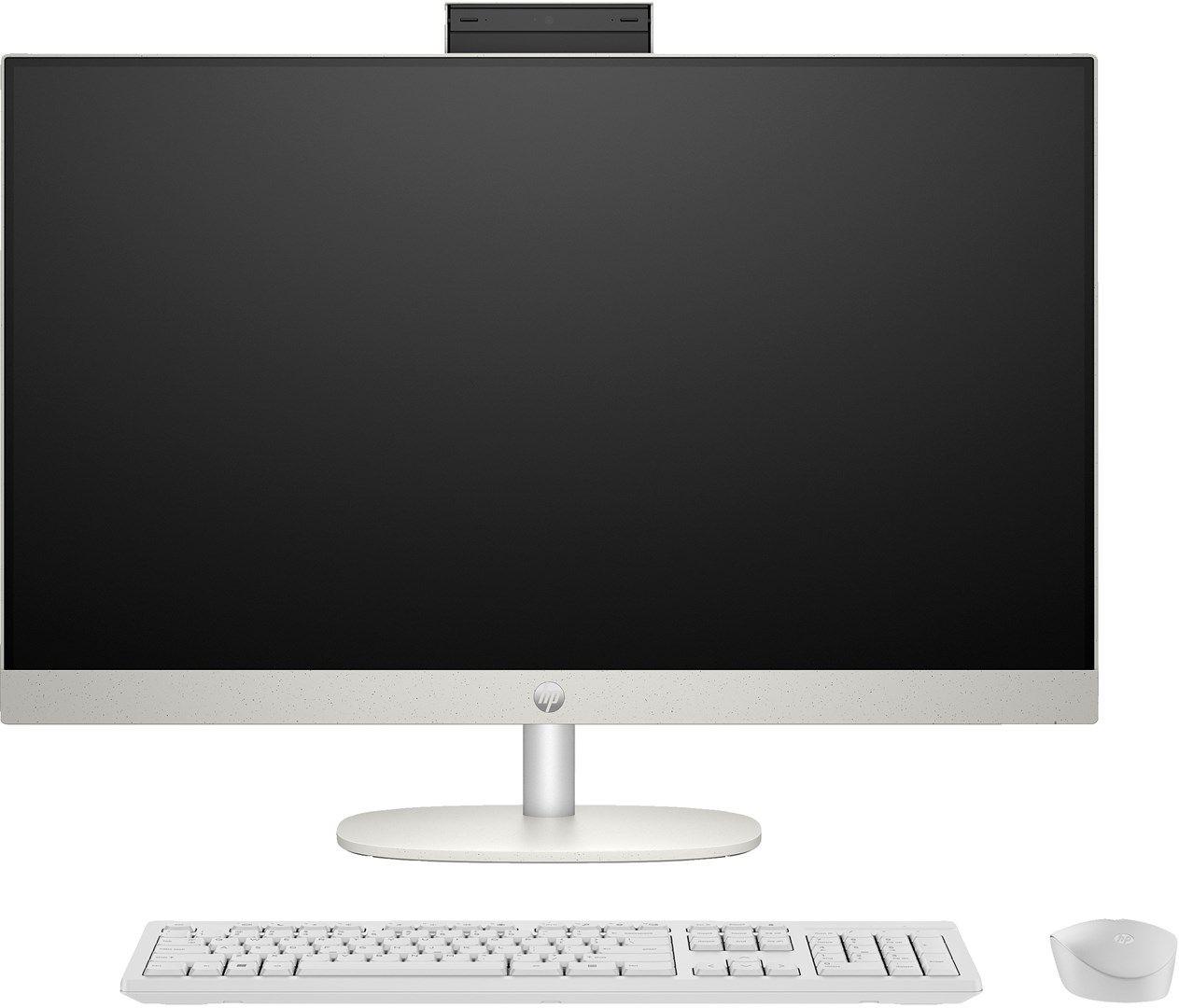 HP AIO 24-cr0184nw Ryzen 5 7520U 23.8"FHD IPS 250nits AG 16GB LPDDR5 SSD512 Radeon 610M Cam720p kB+Mouse NoOS Shell White 2Y — zdjęcie 1