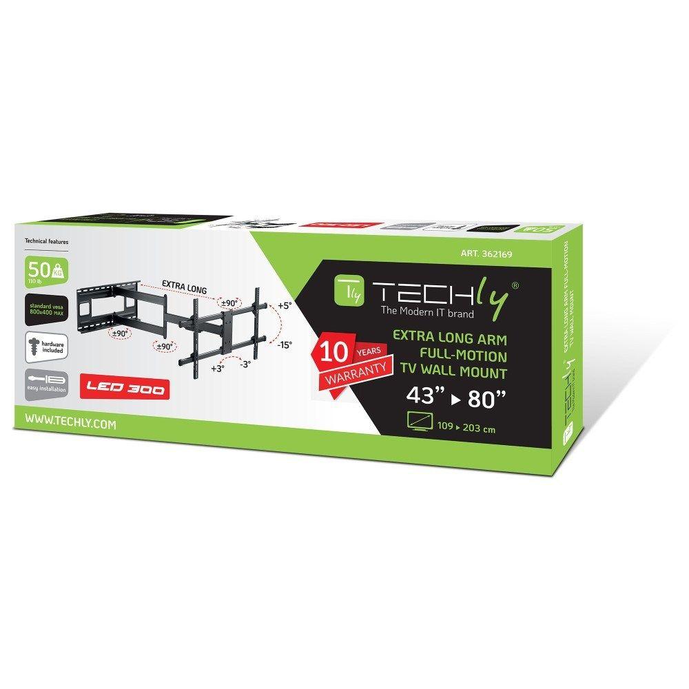 TECHLY DŁUGI UCHWYT ŚCIENNY TV LCD/LED 43-80 CALI — zdjęcie 2