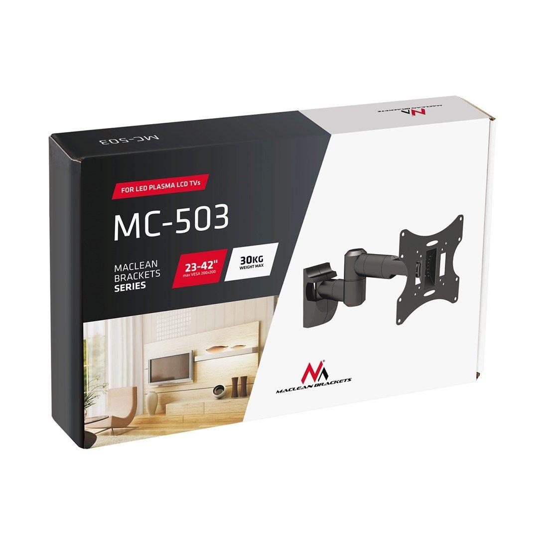 Uchwyt ścienny do telewizora Maclean MC-503B (Obrotowy, ścienne, Uchylny; 23" - 42"; max. 30kg) — zdjęcie 5