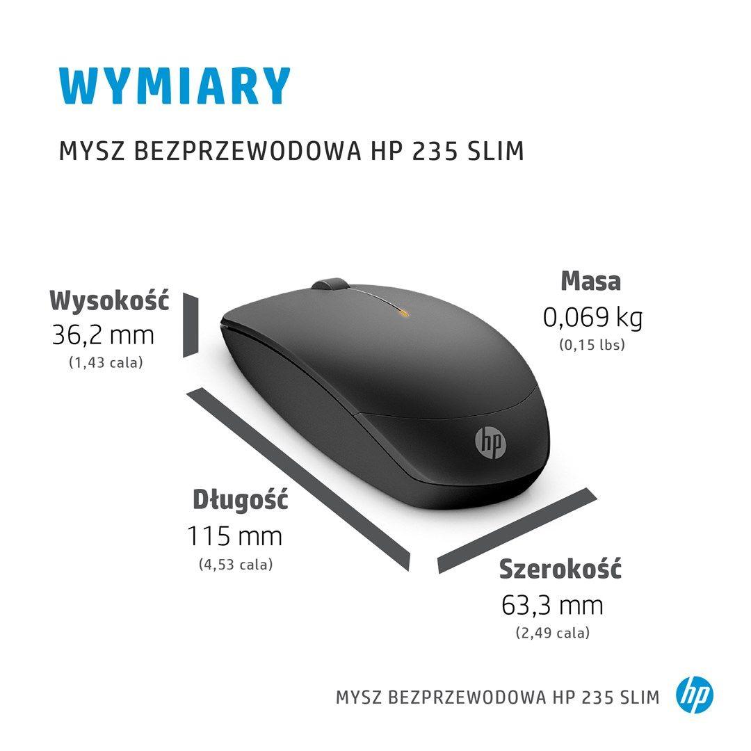 HP Mysz 235 Slim bezprzewodowa 4E407UT — zdjęcie 4
