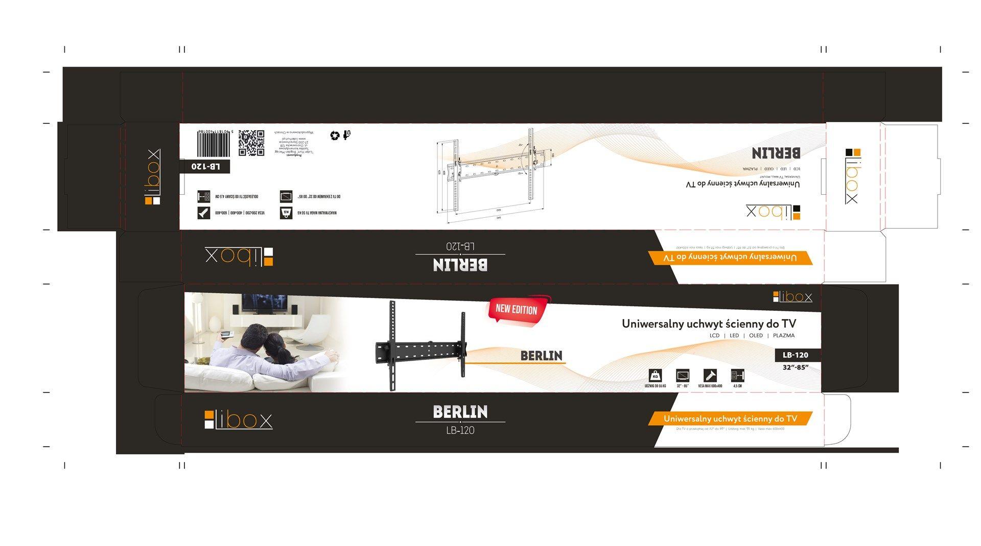 Uchwyt ścienny do telewizora Libox Berlin LB-120 (ścienne; 37" - 70"; max. 50kg) — zdjęcie 3