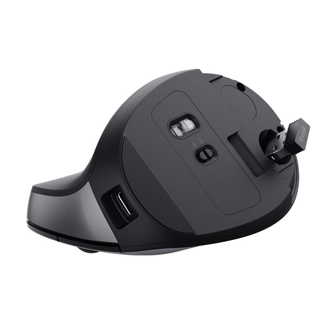 Mysz TRUST BAYO II ERGONOMIC WIRELESS MOUSE BLK (25145) — zdjęcie 7