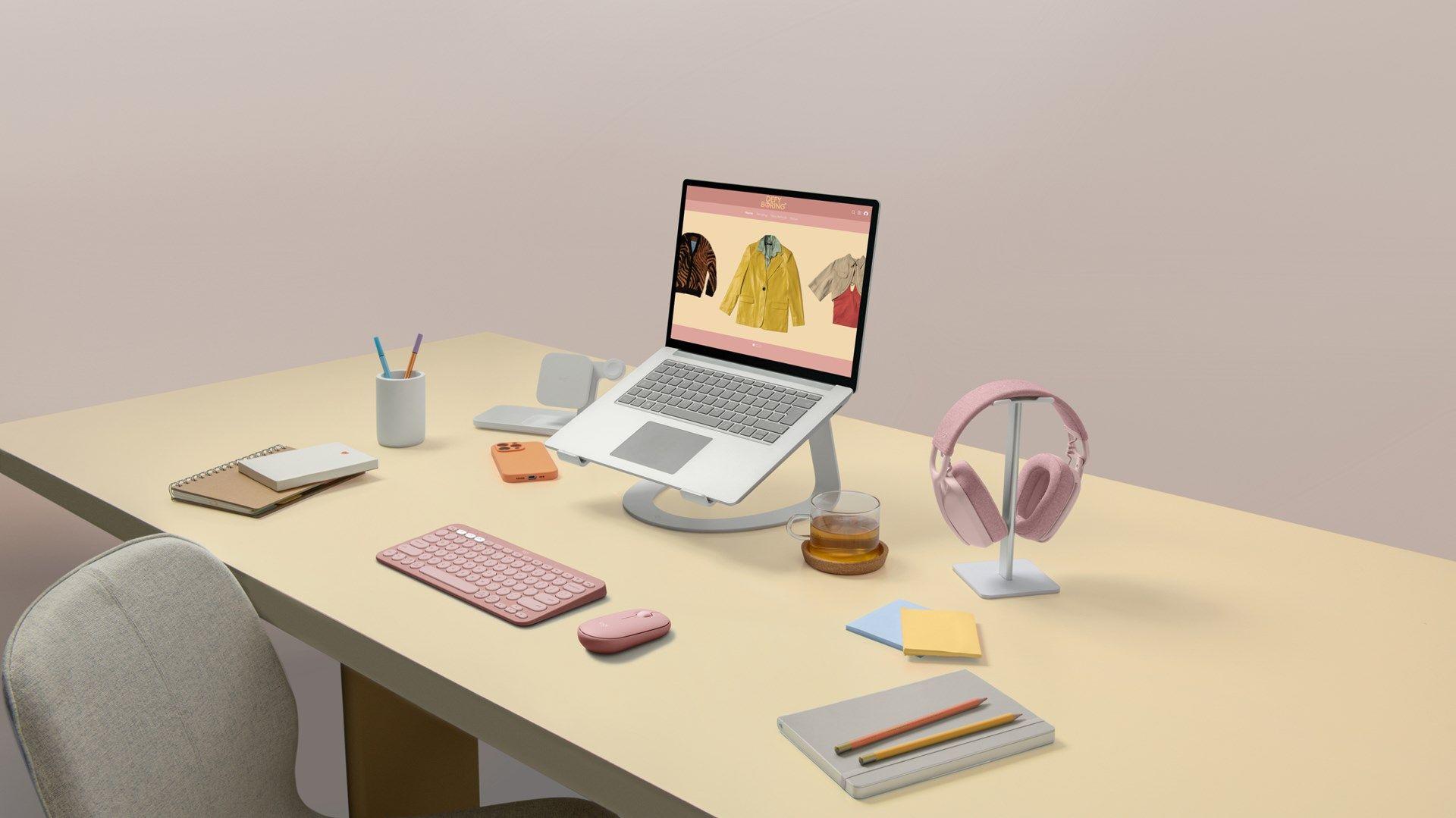 Mysz Logitech Pebble 2 M350s Pink — zdjęcie 8