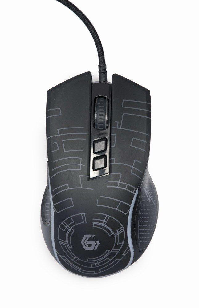 GEMBIRD GAMINGOWA MYSZ Z PODŚWIETLENIEM RGB USB, CZARNA — zdjęcie 6