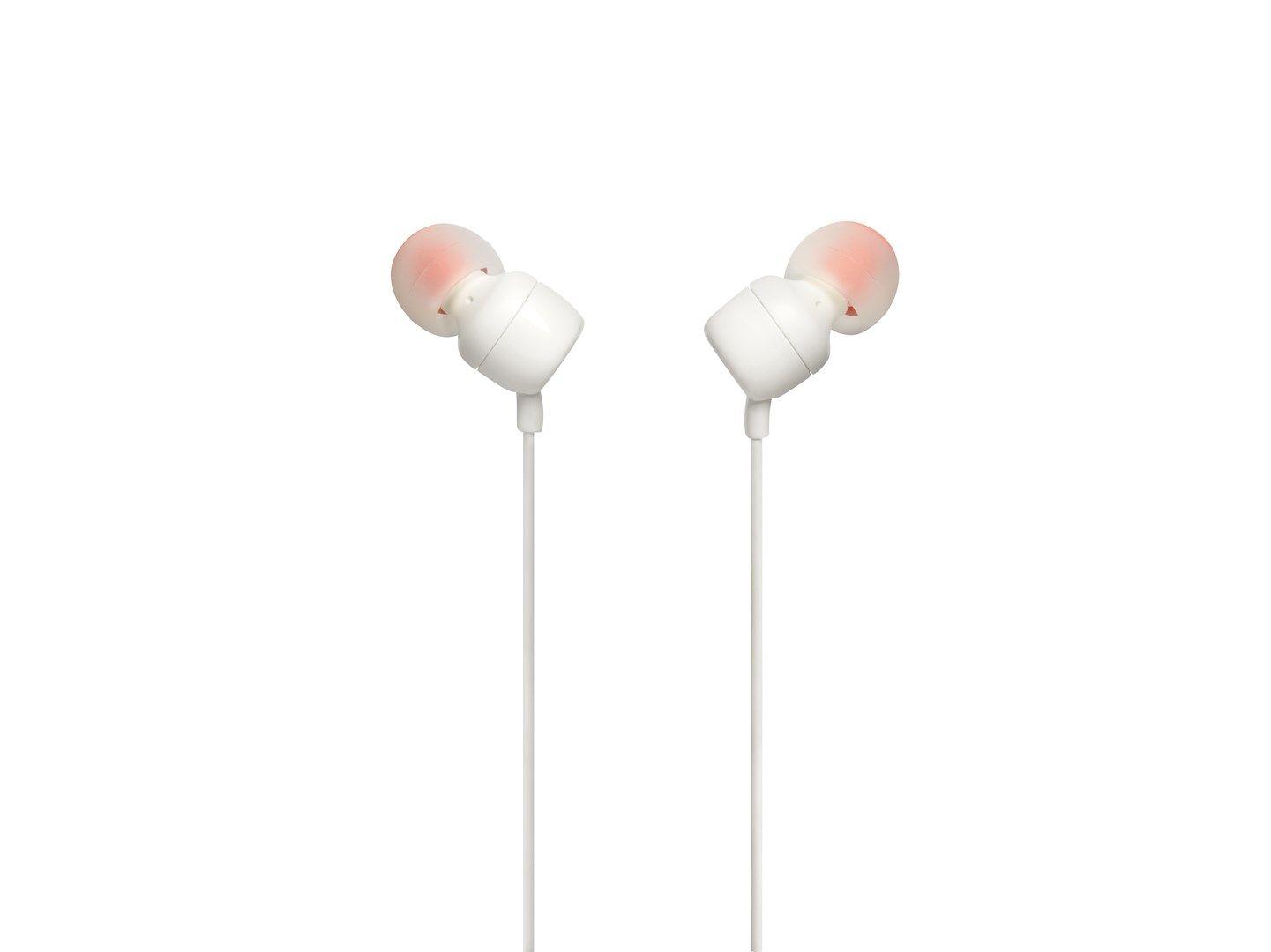 Słuchawki JBL T110 (biały, z mikrofonem) — zdjęcie 3