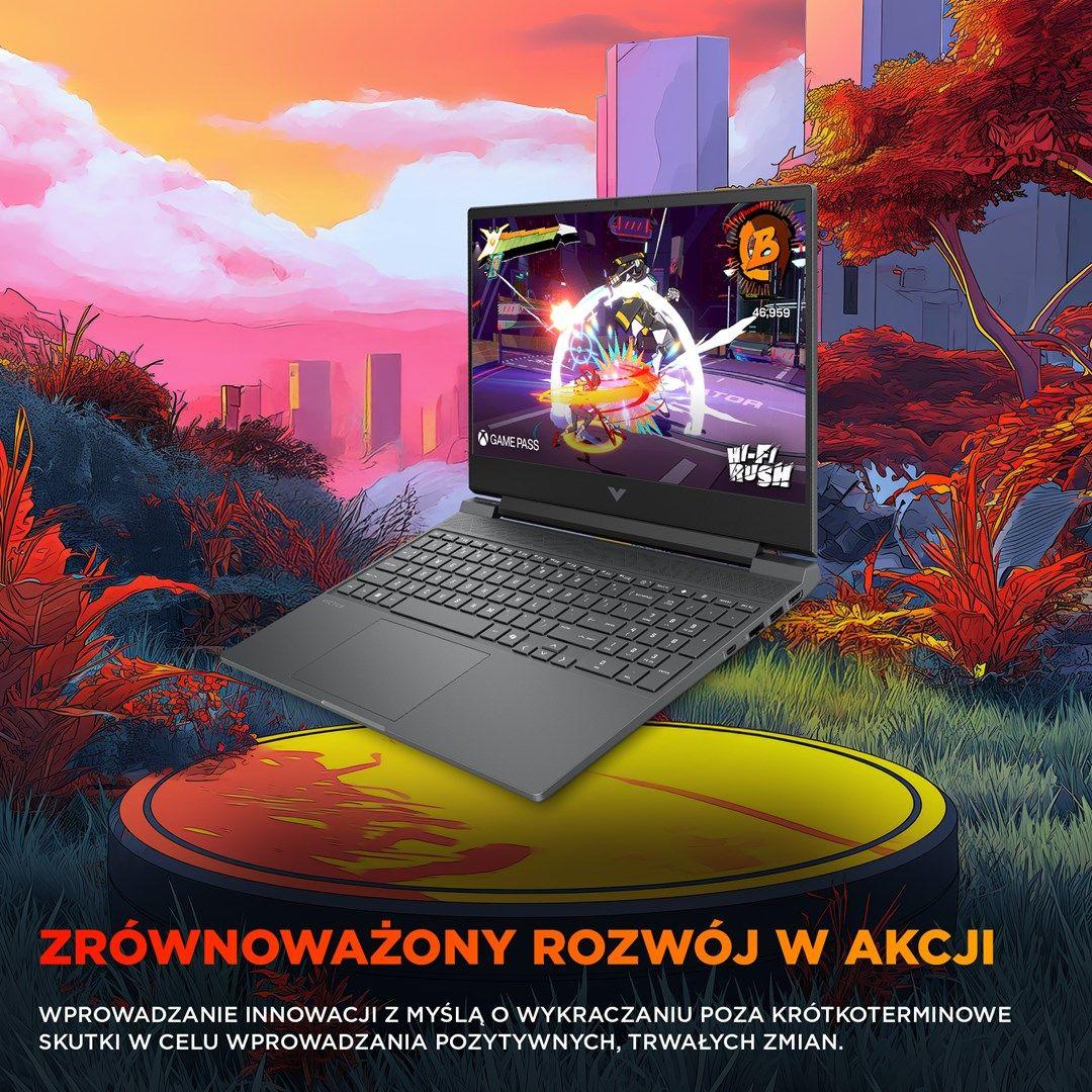 HP Victus 15-fb3231nw Ryzen 7 7445HS 15,6"FHD IPS 144Hz 300nits AG 16GB DDR5 5600 SSD512 RTX4050_6GB Cam 720p 70Wh Win11 Gray 2Y — zdjęcie 10
