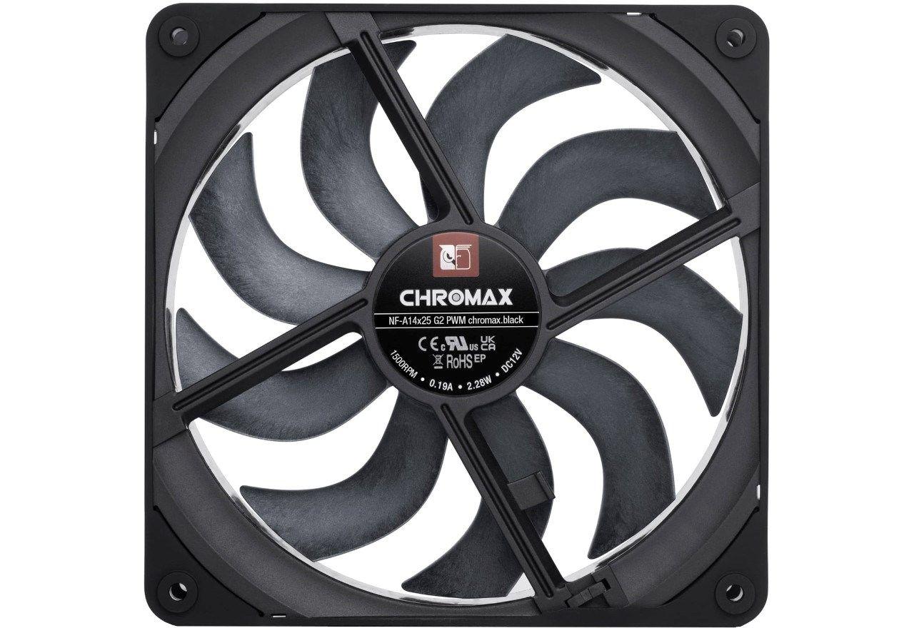 Wentylator NOCTUA 140mm NF-A14x25 G2 PWM chromax black — zdjęcie 1