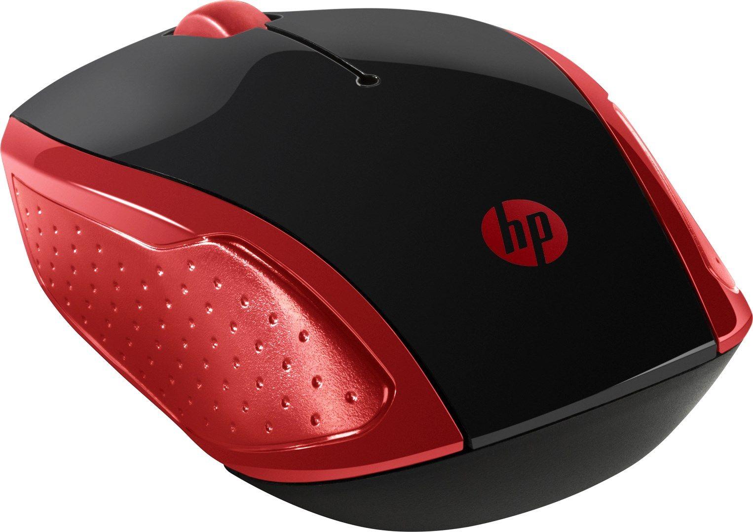 Mysz HP Wireless Mouse 200 Empress Red bezprzewodowa czerwono-czarna 2HU82AA — zdjęcie 3