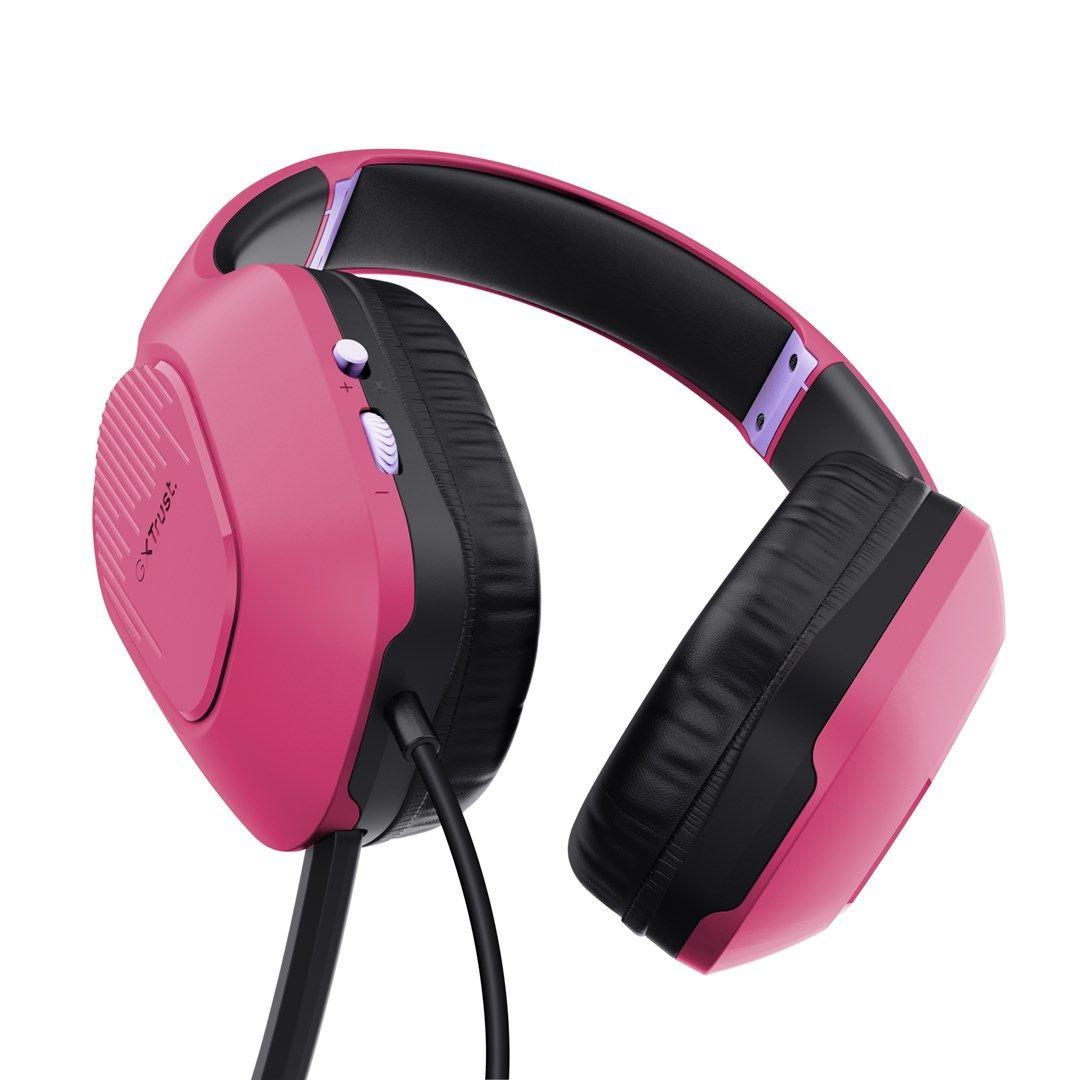Słuchawki TRUST GXT415P ZIROX HEADSET - PINK 24992 — zdjęcie 5