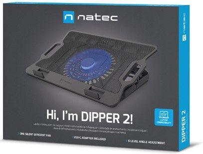 NATEC PODSTAWKA CHŁODZĄCA DIPPER 2 12.1-17.3'' Z WENTYLATOREM, PODŚWIETLENIE, USB — zdjęcie 14