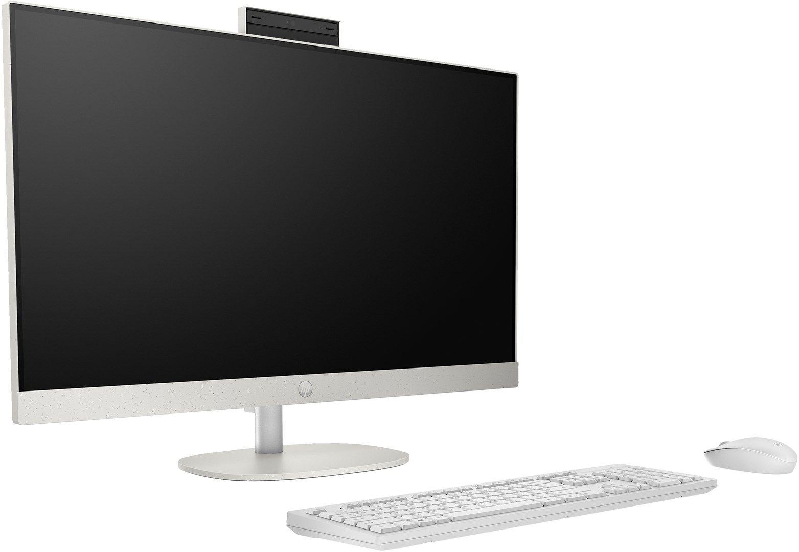 HP AIO 24-cr0184nw Ryzen 5 7520U 23.8"FHD IPS 250nits AG 16GB LPDDR5 SSD512 Radeon 610M Cam720p kB+Mouse NoOS Shell White 2Y — zdjęcie 2