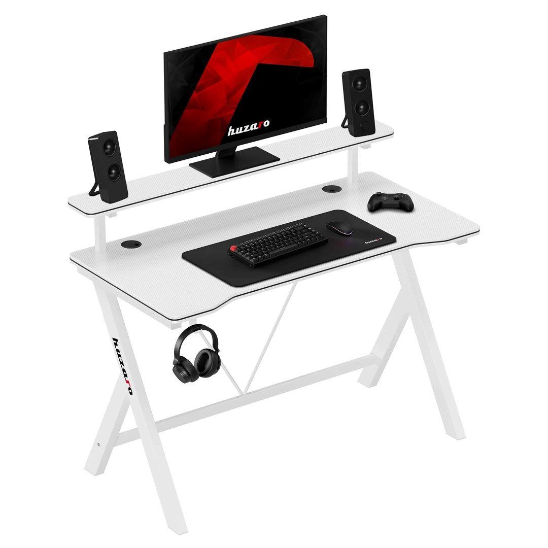 Biurko gamingowe Huzaro Hero 1.9 White — zdjęcie 2